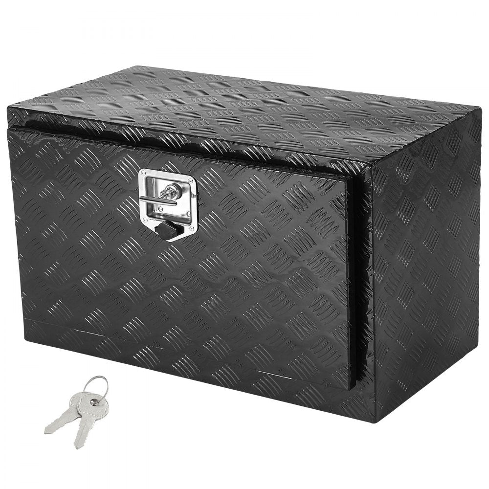 VEVOR Underbody Truck Box, 36" x 14" x 16" Pickup Storage Box, Heavy Duty Aluminum Diamond Plate Tool Box with Lock and