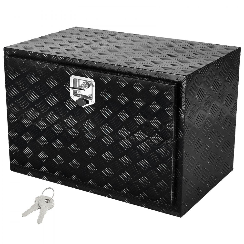 VEVOR Underbody Truck Box, 48" x 17" x 18" Pickup Storage Box, Heavy Duty Aluminum Diamond Plate Tool Box with Lock and