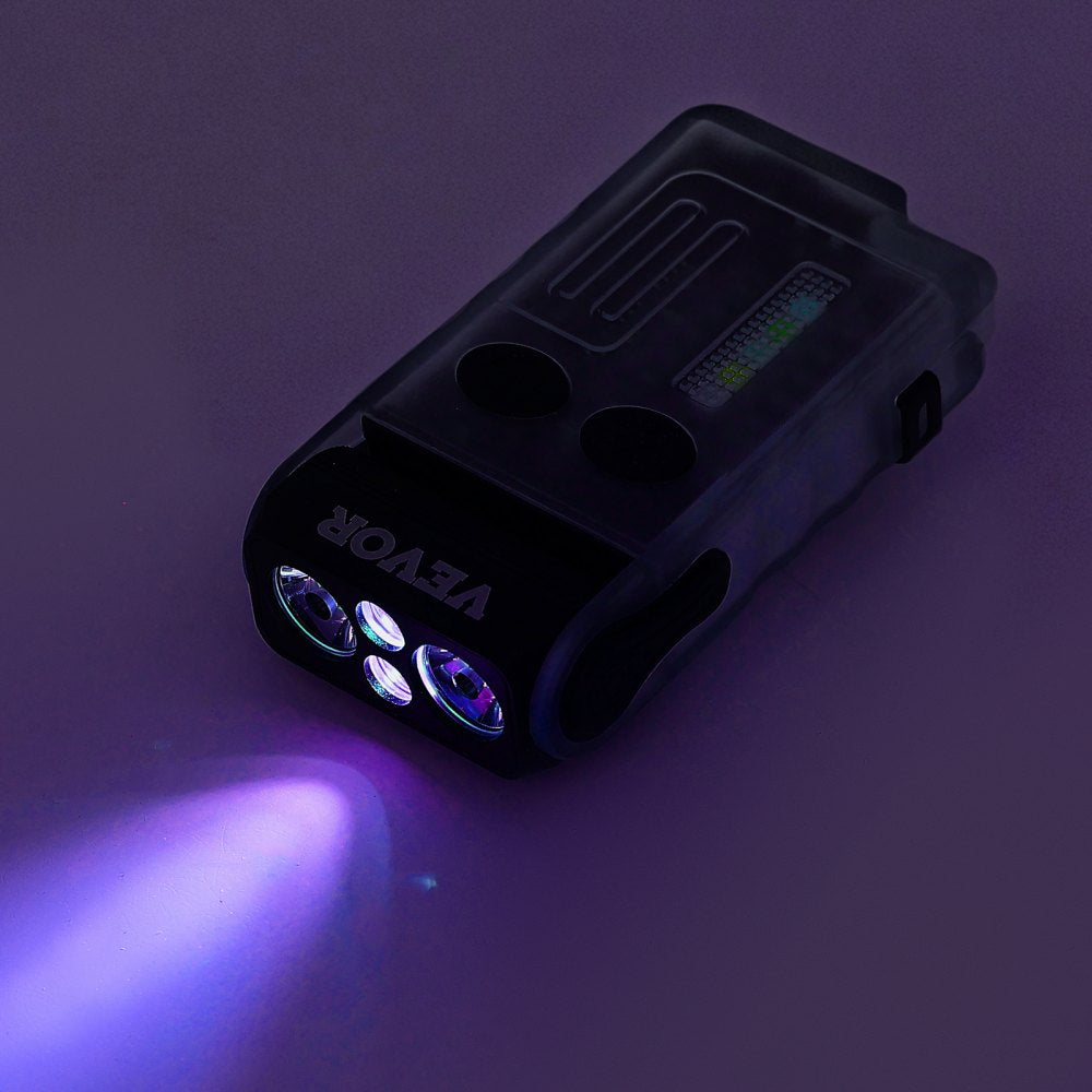 VEVOR Rechargeable Keychain Flashlight, Mini LED Flashlight with 13 Lighting Modes, Portable Pocket Flashlight with