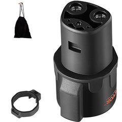 VEVOR J1772 to Tesla Charger Adapter, 80 Amp 240V AC, SAE J1772 EV Charging Adapter to Tesla Plug, with Storage Bag