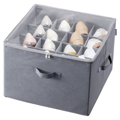 VEVOR Under Bed Shoe Storage Organizer, 1 Pack, 16 Compartments, Underbed Shoe Box Storage Containers Adjustable