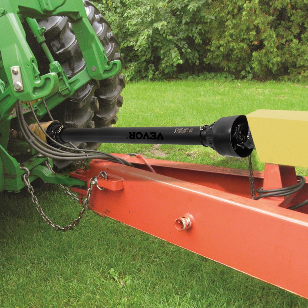 VEVOR PTO Shaft, 1-3/8" PTO Drive Shaft, 6 Spline Tractor, Round Implement Ends PTO Driveline Shaft, Series 4 Tractor