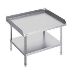 VEVOR Stainless Steel Work Table, 30 x 36 x 26 Inch Commercial Food Prep Worktable, 3-Sided Backsplash Heavy Duty Prep