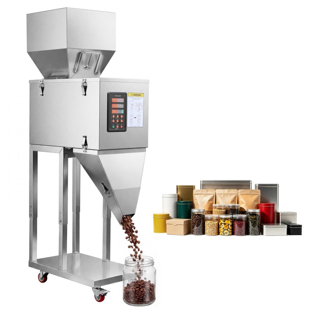 VEVOR Powder Filling Machine, 10-999g (0.02-2.2lbs) Automatic Particle Dispenser, Stainless Steel, Intelligent Weighing