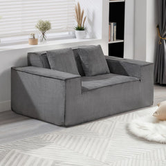 VEVOR Loveseat Sofa, 63-Inch 2-Seats Couch for Living Room, Modern Small Corduroy Couch with Pocket Springs, Soft