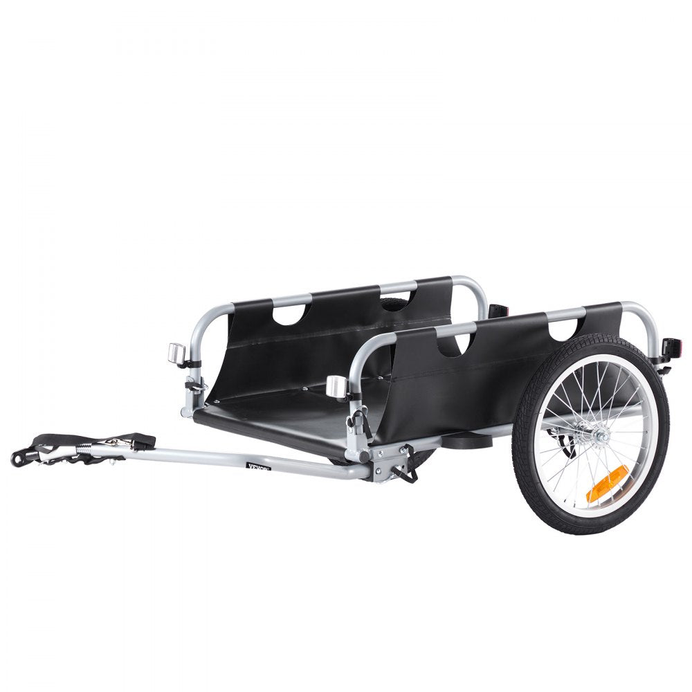 VEVOR Bike Cargo Trailer, 100 lbs Load Capacity, Heavy-Duty Bicycle Wagon Cart, Foldable Compact Storage & Quick