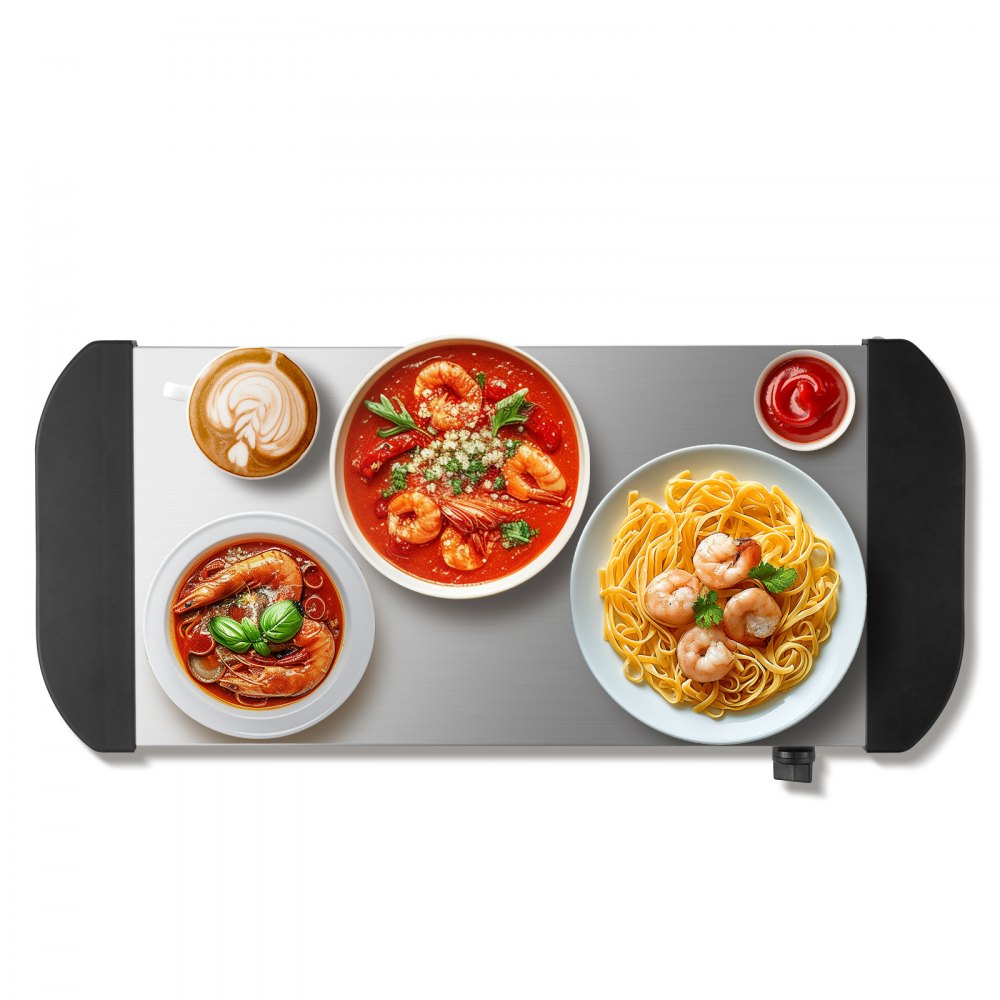 VEVOR Electric Warming Tray, Food Warming Trays for Buffet, Warming Trays with Adjustable Temperature Control, Portable