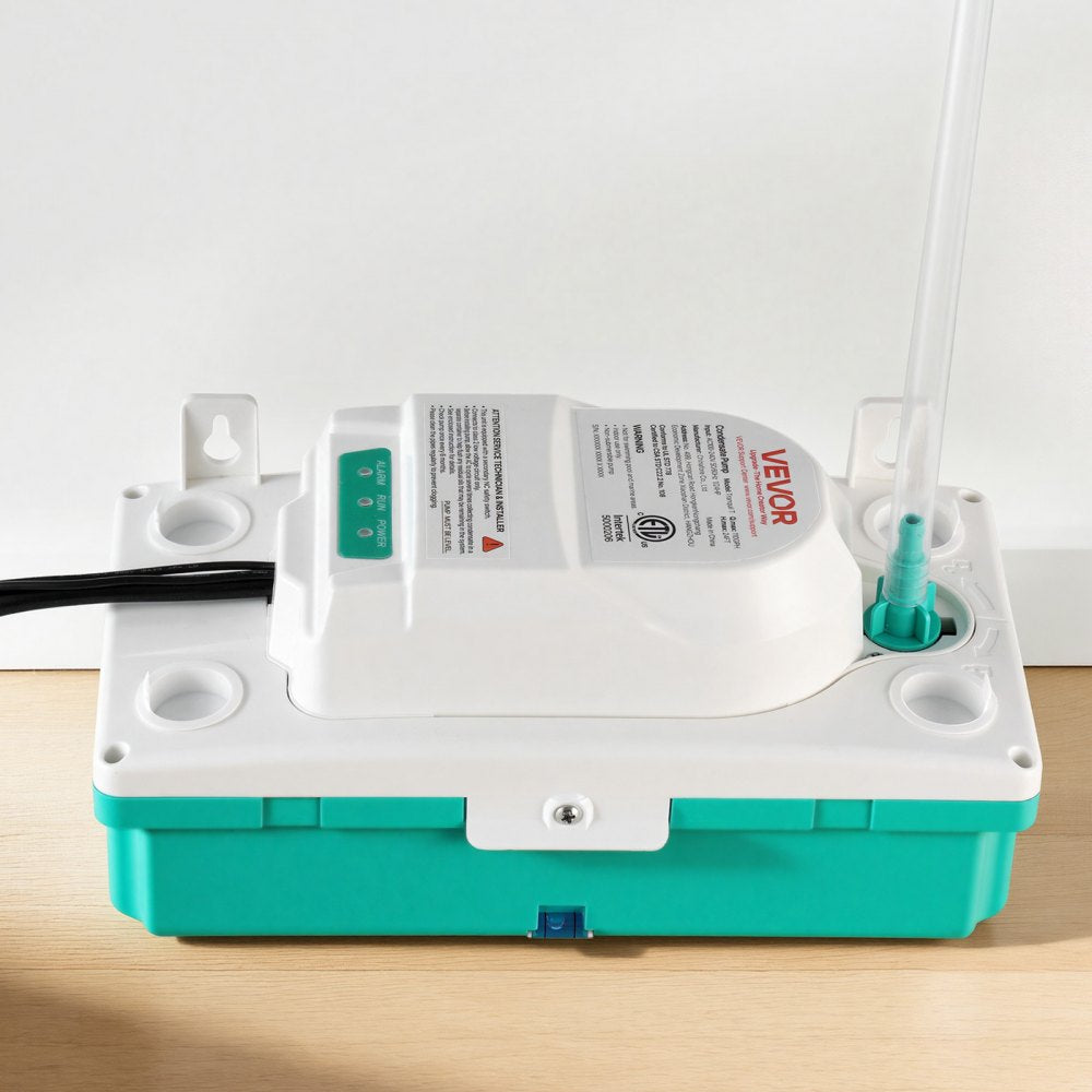 VEVOR Condensate Pump, 1/24 HP, 110 GPH, 24 ft Lift, 100-240V Automatic AC Condensation Removal Pump with Safety Switch