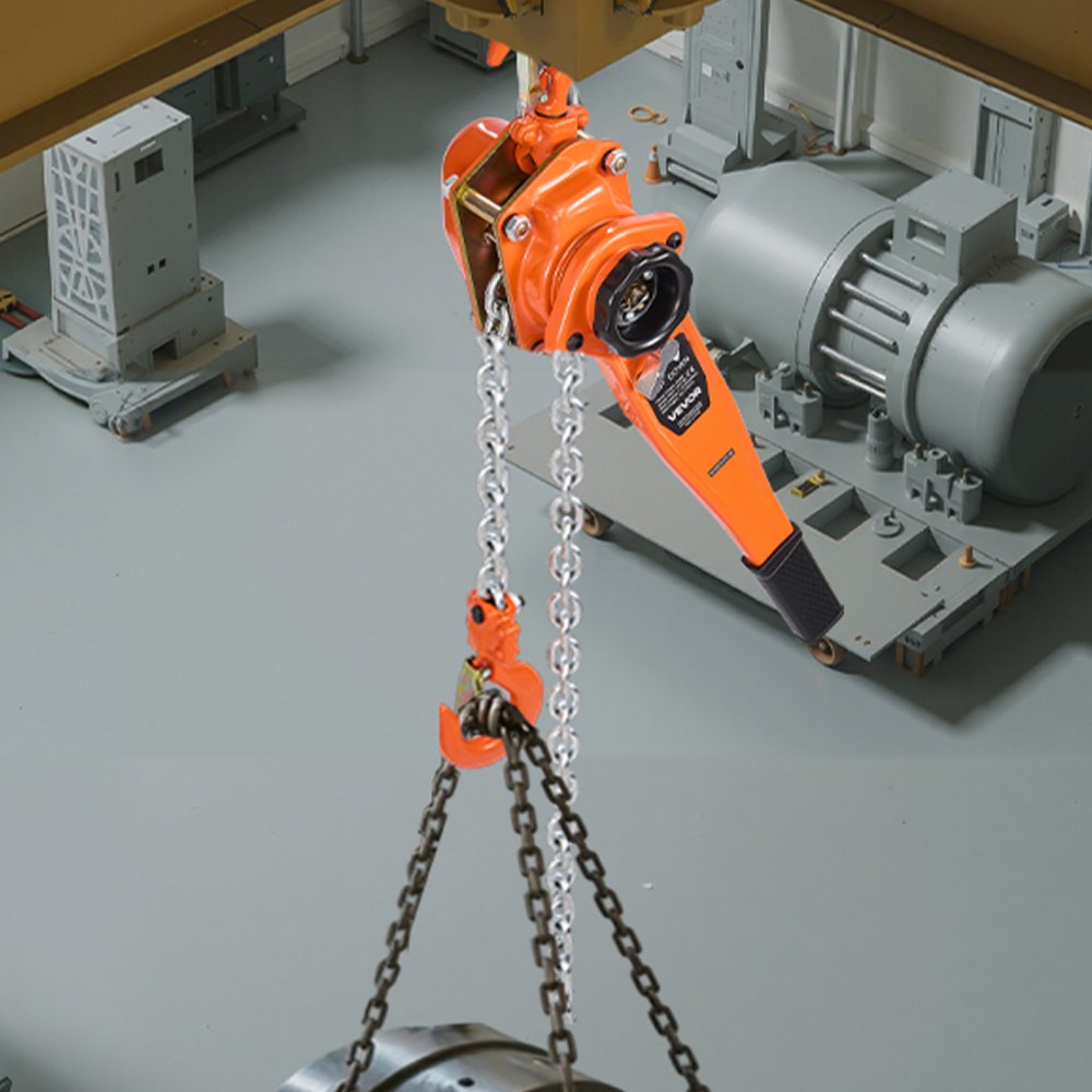 VEVOR Manual Lever Chain Hoist, 1-1/2T 3300LBS Capacity Heavy Duty Come Along, 10FT Lift G80 Alloy Steel Chain With