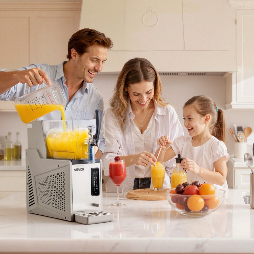 VEVOR Slushie Machine, 3L/100oz No Ice Needed Slushy Machine for Home, Frozen Drink Maker with Single Tank, Margarita