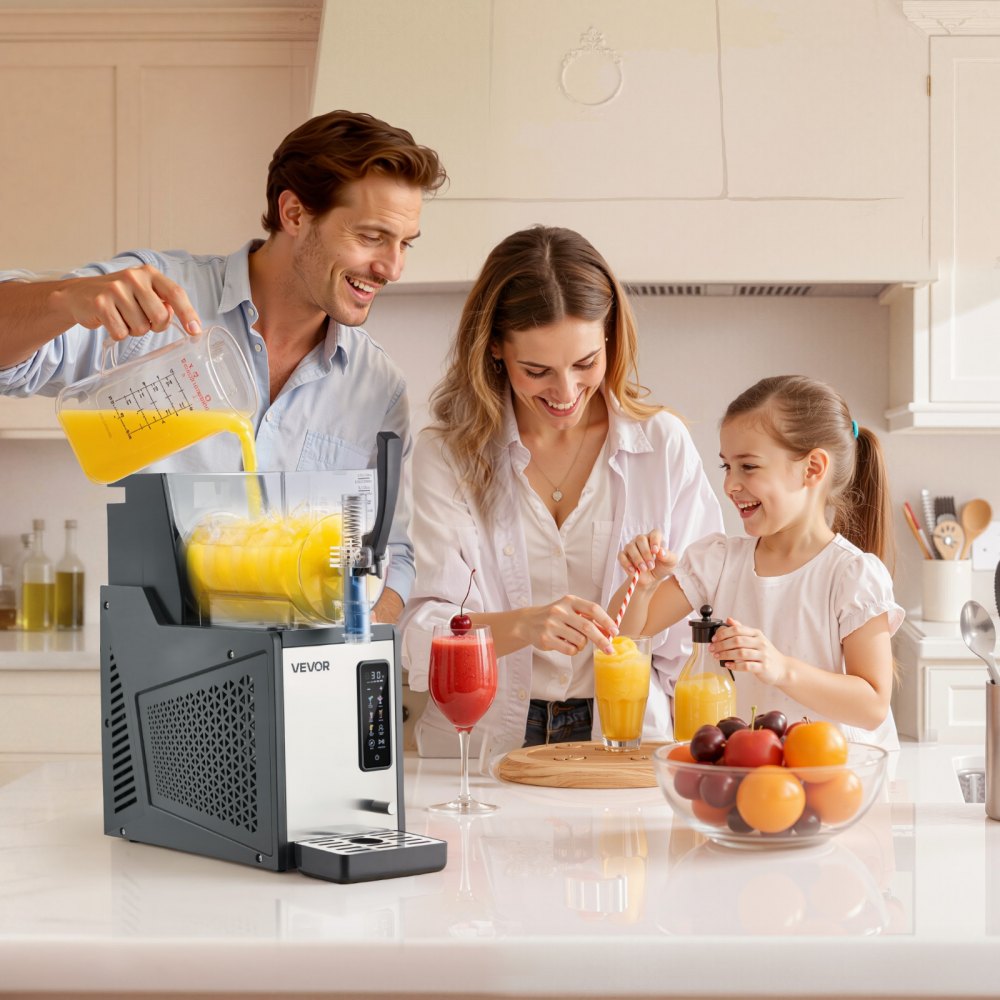 VEVOR Slushie Machine, 4L/135oz No Ice Needed Slushy Machine for Home, Frozen Drink Maker with Single Tank, Margarita