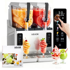 VEVOR Slushie Machine, 3L/100oz x 2 Tank Slushy Machine for Home, No Ice Needed Frozen Drink Maker, Margarita Maker