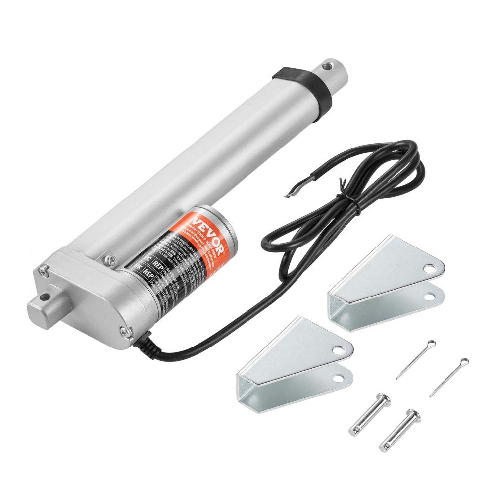 VEVOR Linear Actuator 12V, 6 Inch High Speed 0.55"/s Linear Actuator, 220lbs/1000N Linear Motion Actuator with Mounting