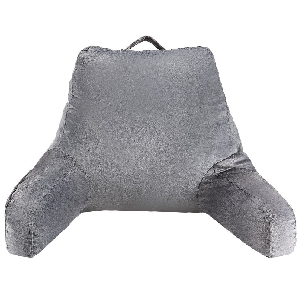 VEVOR Reading Pillow, Standard Size Bed Pillow with Shredded Memory Foam, Back Pillow with 3 Pockets and Washable Short