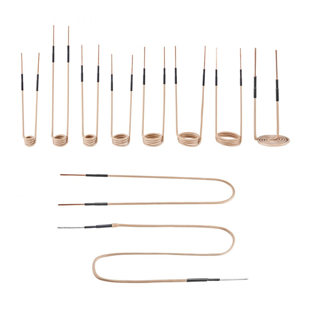 VEVOR 10PCS Magnetic Induction Heater Coil, Induction Heating Coil Accessories Kit with Flexibility and Long Lifespan