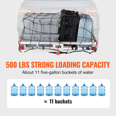 VEVOR 49.4 x 22.4 x 7.1 in Hitch Cargo Carrier, 500lbs Loading Capacity Trailer Hitch Mounted Cargo Basket, Rust-proof