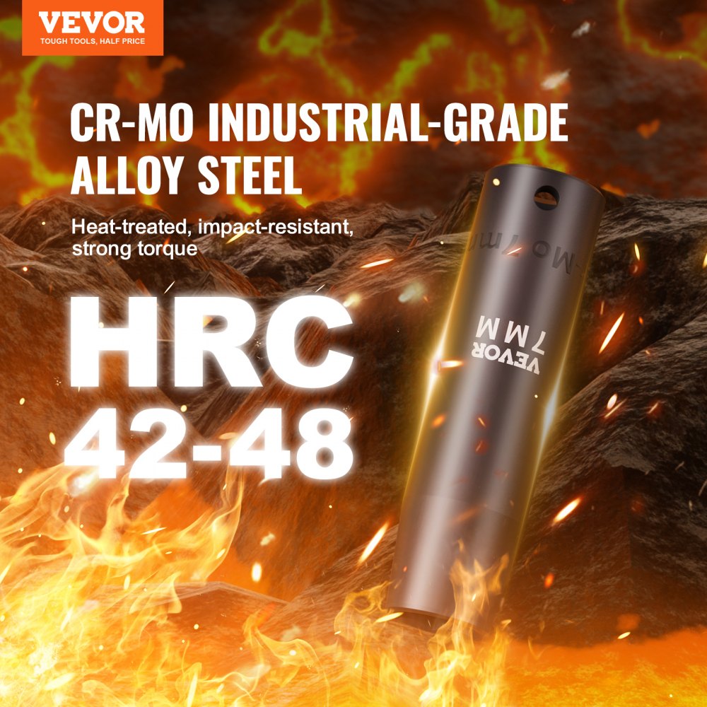 VEVOR 3/8" Drive Impact Socket Set, SAE 1/4"-3/4" and Metric 6-19mm 90 Piece Socket Set, 6 Point Cr-Mo Alloy Steel for