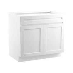 VEVOR White Shaker Base Cabinet with Drawer, 30-Inch Unassembled Drawer Base Cabinet, 30" W x 24" D x 34.5" H Ready to