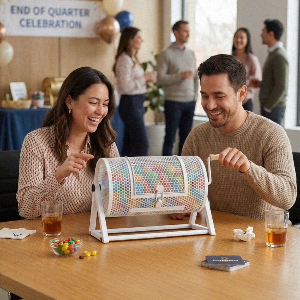 VEVOR Raffle Ticket Spinner, 11.6" x 6.6" Holds 2500 Tickets or 100 Ping Pong Balls, Raffle Drum Lottery Spinning Cage