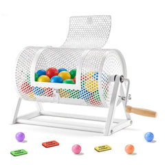 VEVOR Raffle Ticket Spinner, 11.6" x 6.6" Holds 2500 Tickets or 100 Ping Pong Balls, Raffle Drum Lottery Spinning Cage