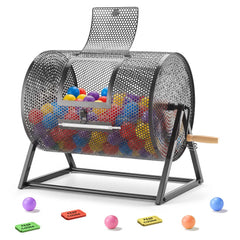 VEVOR Raffle Ticket Spinner, 16.1" x 11.9" Holds 5000 Tickets or 200 Ping Pong Balls, Raffle Drum Lottery Spinning Cage
