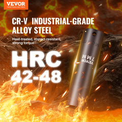 VEVOR 1/2" Drive Impact Socket Set, 65 Piece Socket Set SAE 3/8" to 1-1/4" and Metric 10-24mm, 6 Point Cr-V Alloy Steel