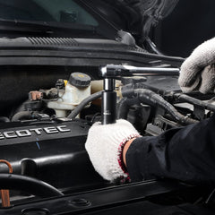 VEVOR 3/8" & 1/2" Drive Impact Socket Set, 59PCS Socket Set SAE 5/16" to 1-1/4" and Metric 6-32mm, 6 Point Cr-Mo Alloy