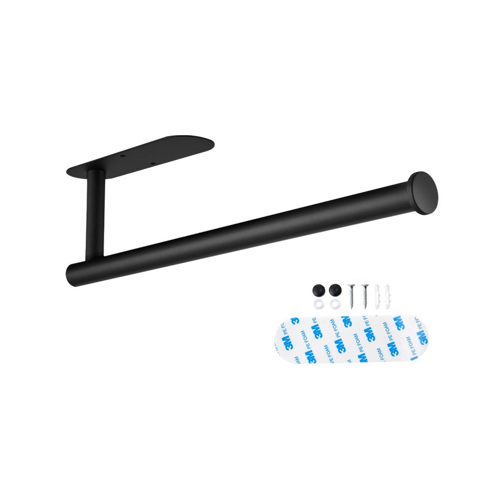 VEVOR Paper Towel Holder Under Cabinet, High-Quality Stainless Steel Paper Towel Holder, Self Adhesive or Drilling