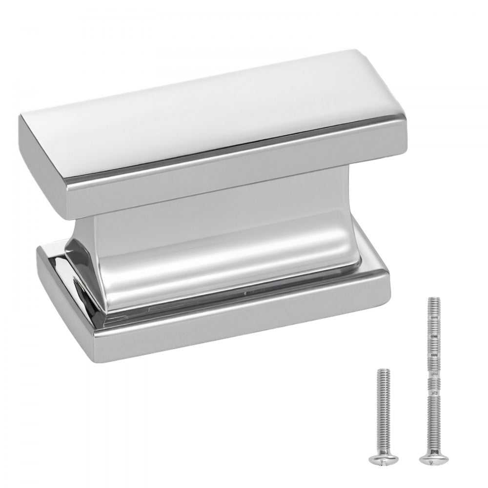 VEVOR Cabinet Knobs, 10 Pack, 1.42 Inch Zinc Alloy Drawer Pulls Door Handles, Rectangular Kitchen Dresser Solid Knobs