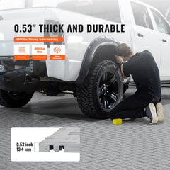 VEVOR Garage Tiles Interlocking, 12 x 12 x 0.53 inch 25 Pack Garage Floor Covering Tiles, Non-Slip Double-Sided Texture