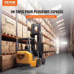 VEVOR Garage Tiles Interlocking, 12 x 12 x 0.53 inch 50 Pack Garage Floor Covering Tiles, Non-Slip Double-Sided Texture