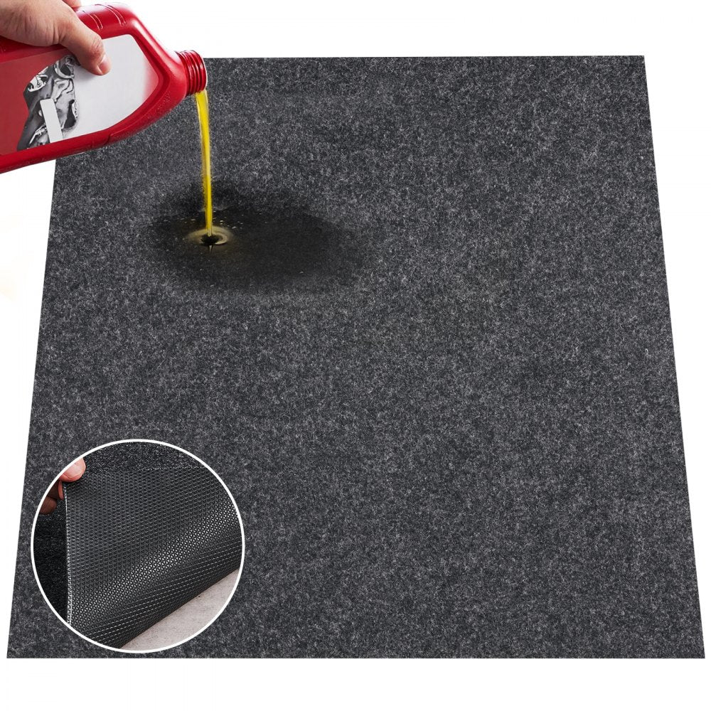 VEVOR Waterproof Garage Floor Mat for Under Car, Non-slip 6.6'x8.5' Compact Size Heavy Duty Containment Mat, Protects