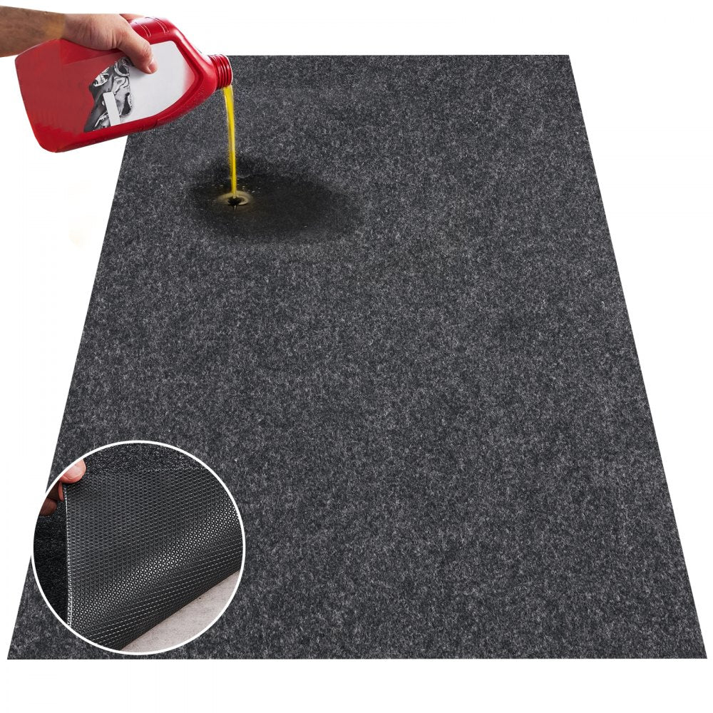 VEVOR Garage Floor Mat, 7.4'x17' Waterproof Protection from Water,Snow, Rain,Mud and Oil for Cars, Non-slip Heavy Duty