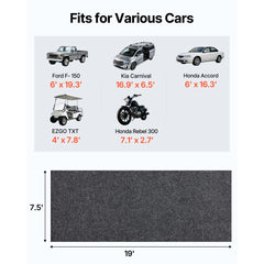 VEVOR Garage Floor Mat, 7.6'x19' Waterproof Protection from Water,Snow, Rain,Mud and Oil for Cars, Non-slip Heavy Duty