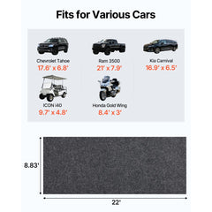 VEVOR Garage Floor Mat, 8'10"x22' Waterproof Protection from Water,Snow, Rain,Mud and Oil for Cars, Non-slip Heavy Duty