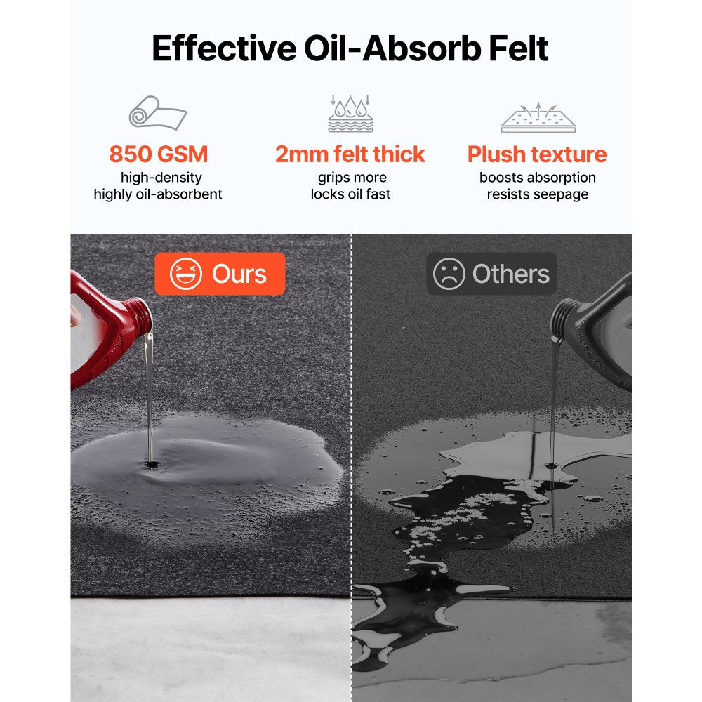 VEVOR Garage Floor Mat, 8'10"x22' Waterproof Protection from Water,Snow, Rain,Mud and Oil for Cars, Non-slip Heavy Duty