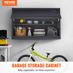 VEVOR Metal Storage Cabinet, 120lbs Load Capacity per Shelf, 20'' Tall Wall-Mounted Powder-Coating Steel Garage Cabinet