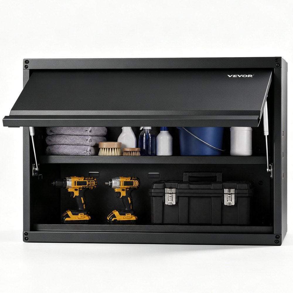 VEVOR Metal Storage Cabinet, 120lbs Load Capacity per Shelf, 20'' Tall Wall-Mounted Powder-Coating Steel Garage Cabinet