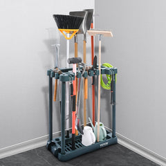 VEVOR Garden Tool Organizer, 10 Slots, Yard Tool Tower Rack for Garage Organization and Storage, Hold Long-Handled