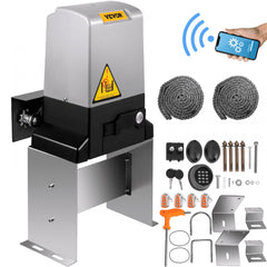 VEVOR Sliding Gate Opener 3300 LBS Automatic Sliding Gate, Gate Opener Motor with 2 Remote Controls, 230 ft Remote