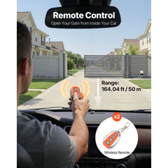 Vevor 3300lbs Automatic Sliding Gate Opener Driveway Operator Infrared Sensor - 550 W / Nylon Rack