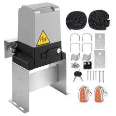 Vevor 3300lbs Automatic Sliding Gate Opener Driveway Operator Infrared Sensor - 550 W / Nylon Rack