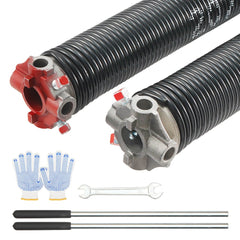 VEVOR Garage Door Torsion Springs, Pair of 0.207 x 2 x 22inch, 16000 Cycles, Garage Door Springs with Non-Slip Winding