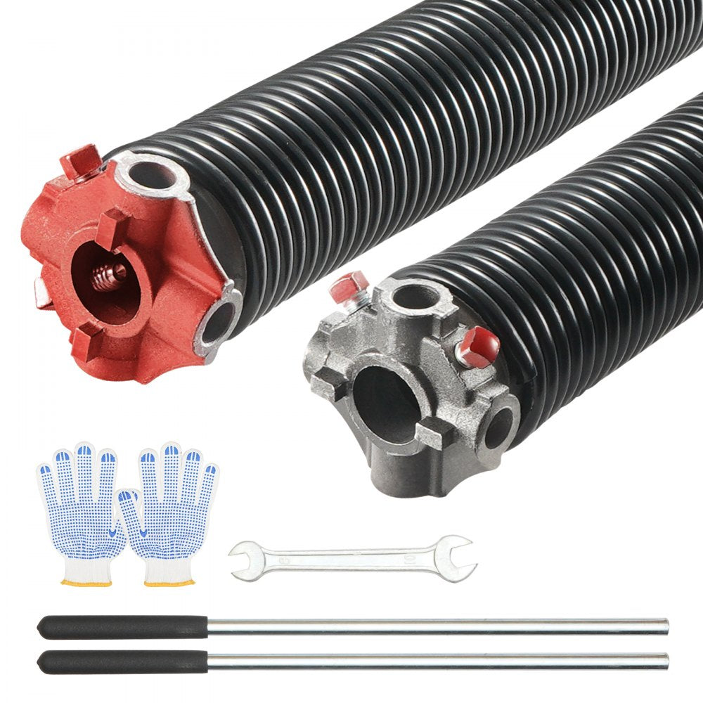 VEVOR Garage Door Torsion Springs, 16000 Cycles, Pair of 0.25 x 2 x 30inch, Garage Door Springs with Non-Slip Winding