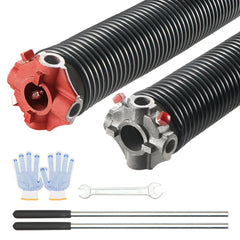 VEVOR Garage Door Torsion Springs, 16000 Cycles, Pair of 0.25 x 2 x 30inch, Garage Door Springs with Non-Slip Winding