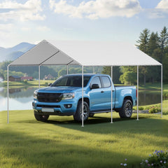 VEVOR Carport Replacement Canopy, 10 x 20 ft Potable Garage Tent Top Tarp, UV-Resistant & Waterproof Car Shelter Tarp