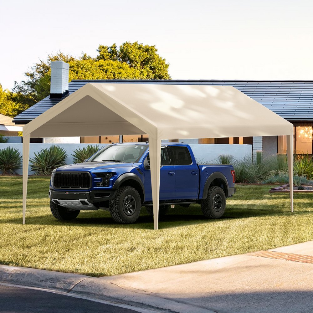 VEVOR Carport Replacement Canopy Cover 10 x 20 ft, Garage Top Tent Shelter Tarp Heavy-Duty Waterproof & UV Protected
