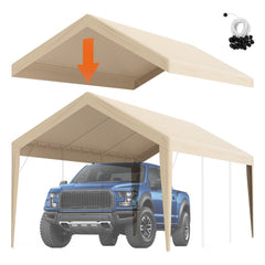 VEVOR Carport Replacement Canopy Cover 10 x 20 ft, Garage Top Tent Shelter Tarp Heavy-Duty Waterproof & UV Protected