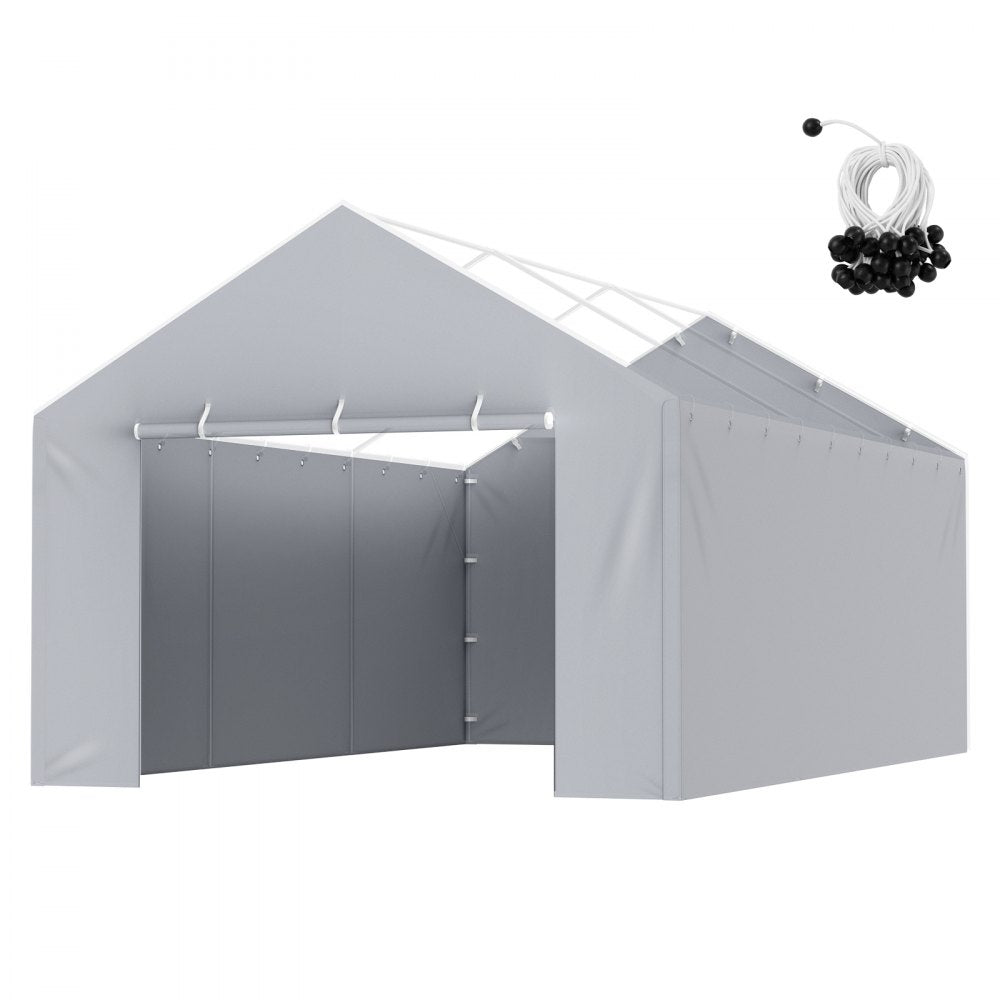 VEVOR Carport Replacement Canopy Cover Side Wall 12 x 20 ft, Garage Tent Shelter Tarp Heavy-Duty Waterproof & UV