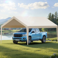 VEVOR Carport Replacement Canopy, 12 x 20 ft Potable Garage Tent Top Tarp, UV-Resistant & Waterproof Car Shelter Tarp